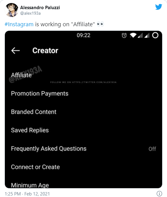 instagram bringing affiliate marketing