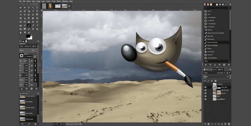 GIMP photo editing software for PC