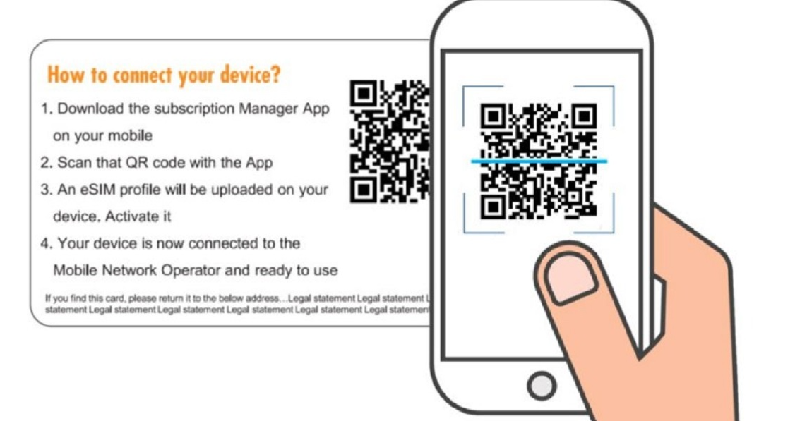 How to activate eSIM with a QR code?