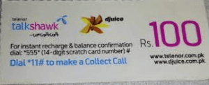 Telenor recharge via card