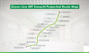 Greenline Metro Bus Karachi route plan