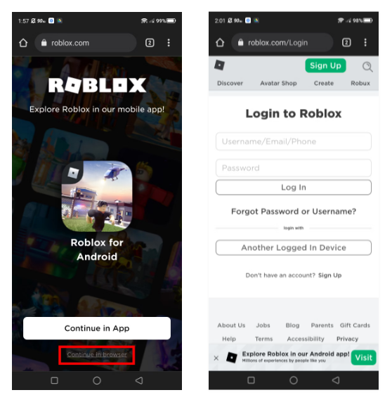 Redeem gift cards codes in Roblox