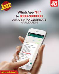 get your tax certificate via WhatsApp, 